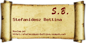 Stefanidesz Bettina névjegykártya