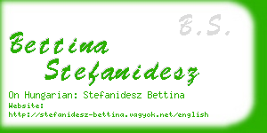 bettina stefanidesz business card